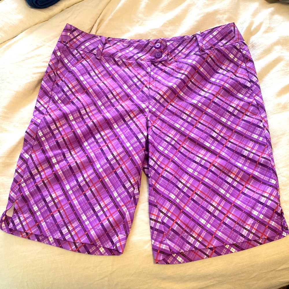 Callaway Purple Plaid Women's Shorts